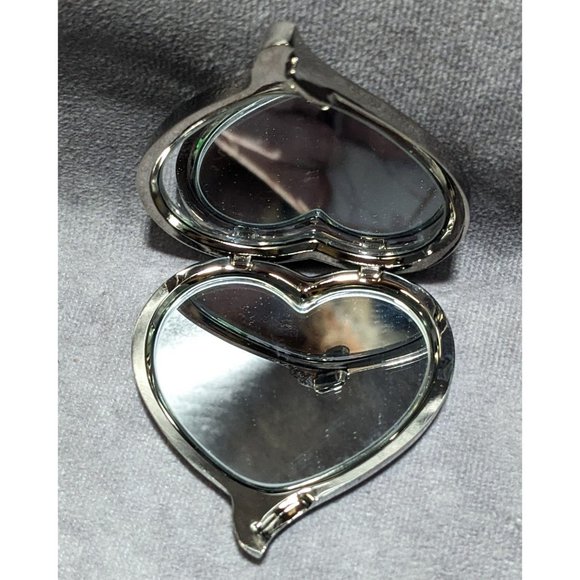 Things Remembered Silver Heart Compact Mirror - Picture 8 of 8